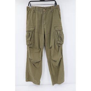 carbon Men's 30‎ W34 cargo fit pants pockets cotton military style drawstring